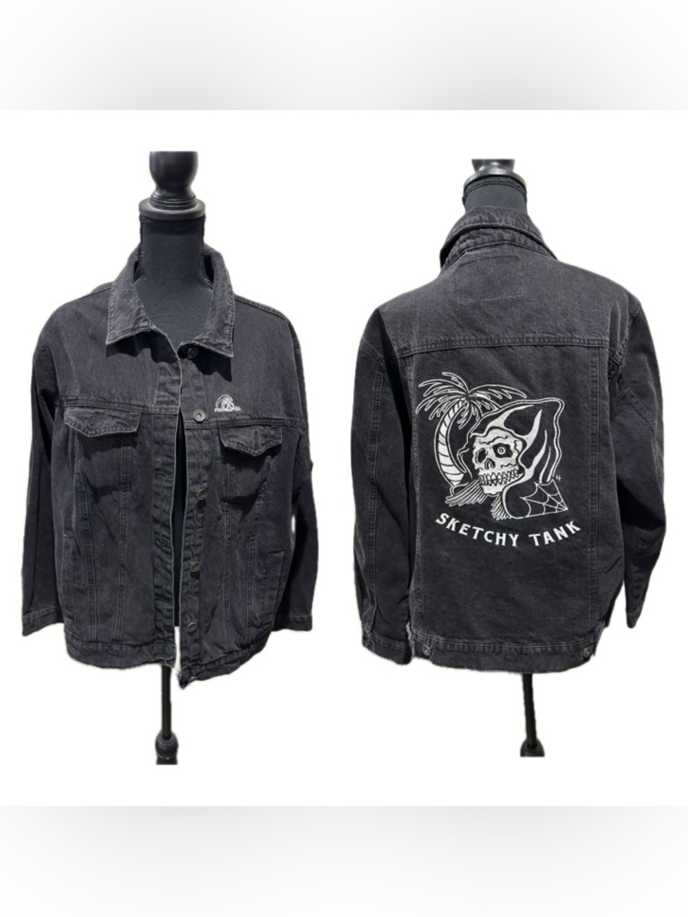 Sketchy Tank Black Denim Jacket